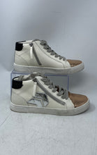 Load image into Gallery viewer, Dolce Vita Womens Zonya Beige Gold Leather High Top Sneaker Shoes Size 9.5
