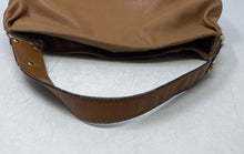 Load image into Gallery viewer, Michael Kors Womens Brown Pebbled Leather Studded Slouchy Hobo Shoulder Bag
