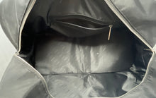 Load image into Gallery viewer, Versace Parfums Womens Black Pockets Zip Top Lined Travel Duffle Bag Damaged
