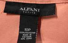 Load image into Gallery viewer, Alfani Womens Peach Cold Shoulder Long Sleeve Collared Blouse Top Size 10P
