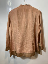 Load image into Gallery viewer, Italia Womens Rose Gold Floral Embroidery Long Sleeve Blazer Jacket Size 20W
