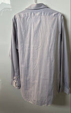 Load image into Gallery viewer, Calvin Klein Mens Gray Cotton Collared Long Sleeve Dress Shirt Size 16 1/2
