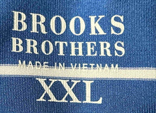 Load image into Gallery viewer, Brooks Brothers Mens Blue White Striped Collared Golf Polo Shirt Size 2XL
