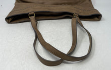 Load image into Gallery viewer, Darcy Marks Womens Brown Leather Double Handles Pockets Studded Shoulder Bag
