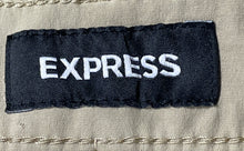 Load image into Gallery viewer, Express Mens Beige Stretch Flat Front Slim Above The Knee 9" Chino Shorts Sz 31
