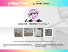Load image into Gallery viewer, Authentic Brighton Womens Ivory Pebbled Leather Bottom Studs Shoulder Handbag

