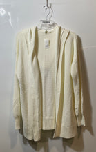 Load image into Gallery viewer, Gap Womens Beige Long Sleeve Hooded Ribbed Hem Open Front Cardigan Sweater Sz M

