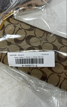 Load image into Gallery viewer, Coach Womens Brown &amp; Beige Signature Print Canvas Card Holder Clutch Wallet
