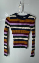 Load image into Gallery viewer, Forever 21 Womens Multicolor Striped Cotton Long Sleeve Pullover Sweater Size S
