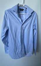 Load image into Gallery viewer, Tommy Hilfiger Mens Light Blue THFLex Slim Fit Long Sleeve Dress Shirt Size S

