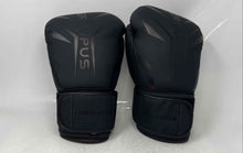 Load image into Gallery viewer, Liberlupus Unisex Black Adjustable Cuff Boxing Training Sparring Gloves 16 Oz
