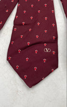 Load image into Gallery viewer, La Cravat By Valentino Mens Red Printed Silk Adjustable Designer Tie
