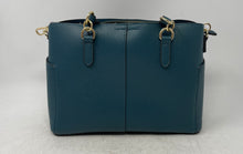 Load image into Gallery viewer, Nanette Lepore Womens Blue Leather Inner Pockets Adjustable Strap Crossbody Bag
