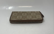 Load image into Gallery viewer, Coach Womens Madison Brown Beige Color Signature Accordion Zip-Around Wallet
