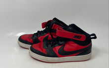 Load image into Gallery viewer, Nike Unisex Kids Court Borough Mid 2 Black Red Lace Up Sneakers Shoes Size 7Y
