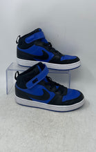 Load image into Gallery viewer, Nike Kids Court Borough Mid 2 CD7783-404 Blue Black Sneaker Shoes Size 2Y
