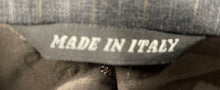 Load image into Gallery viewer, Antonio Baldan Mens Gray Pinstripe Single-Breasted Three-Button Blazer Size 48
