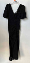 Load image into Gallery viewer, Banana Republic Womens Black V-Neck Back Zipper Short Sleeve Long Pencil Dress 4
