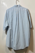 Load image into Gallery viewer, Ralph Lauren Mens Light Blue White Striped Short Sleeve Button-Up Shirt Size L
