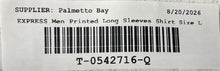 Load image into Gallery viewer, Express Mens Gray White Printed Long Sleeve Collared Button-Up Shirt Size Large
