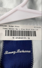 Load image into Gallery viewer, Tommy Bahama Mens Blue Cotton Silk Long Sleeve Button-Up Shirt Size Large

