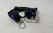 Load image into Gallery viewer, Black Blue Foldable Wired 3.5mm Jack Cat Ear Gaming Headphones Untested
