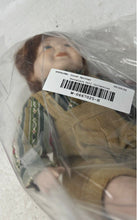 Load image into Gallery viewer, Brown Hair Blue Eyes Printed Shirt Corduroy Overalls Porcelain Doll Collection
