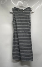 Load image into Gallery viewer, Old Navy Womens Gray White Striped Print Sleeveless Shift Dress Size S
