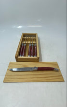 Load image into Gallery viewer, Set Of 6 Pcs Wolfgang Puck Stainless Steel Red Handles Steak Knife
