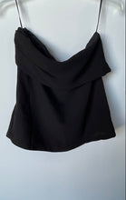 Load image into Gallery viewer, H&amp;M Womens Black Spaghetti Strap Draped Cowl Neck Camisole Blouse Size Small
