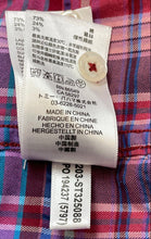 Load image into Gallery viewer, Tommy Bahama Mens Red Blue Plaid Long Sleeve Collared Button-Up Shirt Size XXL
