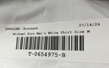 Load image into Gallery viewer, Michael Kors Mens White Long Sleeve Collared Button-Up Shirt Size Medium
