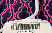 Load image into Gallery viewer, Banana Republic Womens Blue Pink Printed Sleeveless Blouse Top Size XS
