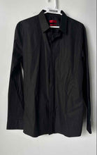 Load image into Gallery viewer, Hugo Boss Mens Black Long Sleeve Slim Fit Collared Button-Up Shirt Size Medium
