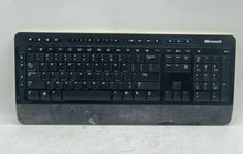 Load image into Gallery viewer, Microsoft Model 1379 Black Portable Wireless Standard Keyboard Untested
