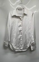 Load image into Gallery viewer, Zara Womens White Long Sleeve Collared Button-Up Shirt Size Small
