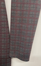 Load image into Gallery viewer, Zara Womens Burgundy Gray Plaid Print Long Sleeve Midi Bodycon Dress Size M
