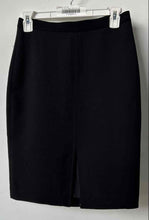 Load image into Gallery viewer, Ann Taylor Womens Black Textured Front Slit Straight &amp; Pencil Skirt 0P
