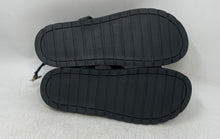 Load image into Gallery viewer, Jones New York Womens Neetasha Black Gold-Tone T-Strap Sandals Size 10
