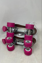 Load image into Gallery viewer, Chicago Skates Womens 400 Pink White Round Toe Lace-Up Roller Skates Size 7
