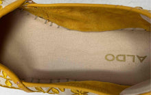Load image into Gallery viewer, Aldo Womens Yellow Beige Embroidered Slip-On Espadrille Flats Size 7.5
