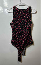 Load image into Gallery viewer, BCBGeneration Womens Black Floral Print Sleeveless Bodysuit Top Size Medium
