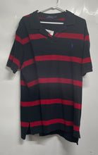 Load image into Gallery viewer, Polo Ralph Lauren Mens Black Red Striped Short Sleeve Polo Shirt Size XL
