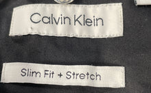 Load image into Gallery viewer, Calvin Klein Mens Black Slim Fit Stretch Long Sleeve Dress Shirt Size 20
