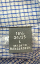 Load image into Gallery viewer, Michael Kors Mens Light Blue Long Sleeve Slim Fit Dress Shirt Size Large
