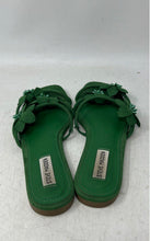 Load image into Gallery viewer, Steve Madden Womens Green Open Toe Slip-On Flat Slide Sandals Size 9M
