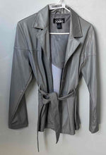 Load image into Gallery viewer, Highway 2000 Womens Gray Long Sleeve Button Front Jacket Size Medium
