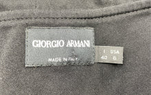Load image into Gallery viewer, Authentic Giorgio Armani Womens Black Flat Front Pockets Trouser Pants Size 6

