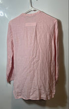 Load image into Gallery viewer, Zara Womens Pink Linen Long Sleeve Chest Pockets Button-Up Shirt Size XS
