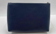 Load image into Gallery viewer, Salvatore Ferragamo Womens Navy Blue Inner Divider Zipper Makeup Cosmetic Bag
